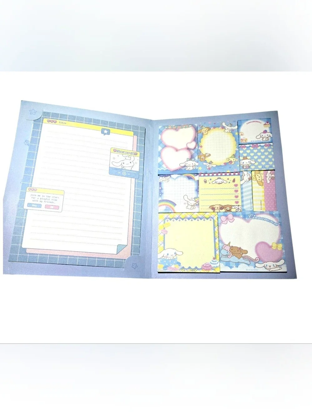 Cinnamoroll Kawaii Sticky Notes Notepad Stationery Set  NEW